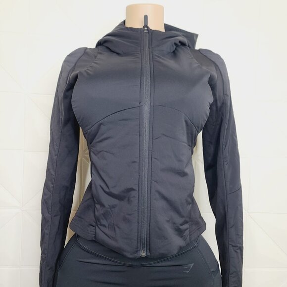 Lululemon Women's Black Push Your Pace Slim Training Basic Jacket Size 6 - Picture 2 of 8